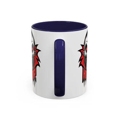 Horror-Themed Coffee Mug, Unique Gift for Halloween Lovers, Scary Decor, Black Accented Mug, Gothic Drinkware, Spooky Kitchenware