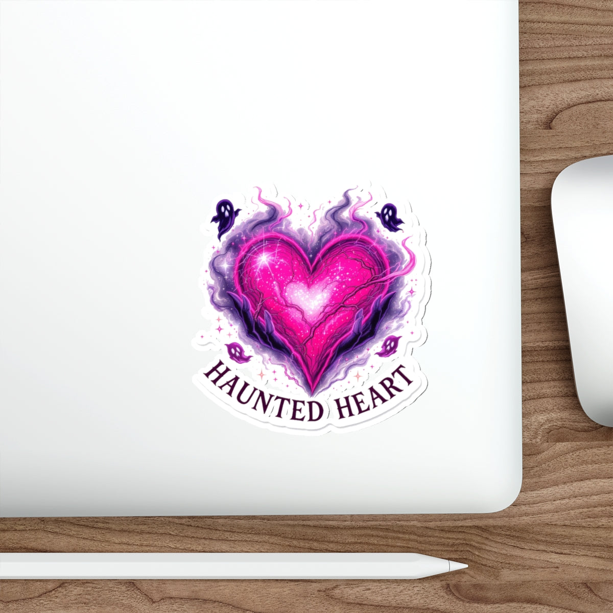 Haunted Heart Stickers - Die-Cut Vinyl Art, Cute Aesthetic Decor for Laptops, Water Bottles, Scrapbooking, Gift for Friends