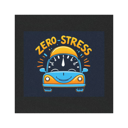 Fun Car Magnet - Zero Stress! | Peaceful Driving Vibe, Auto Decor, Gift for Car Enthusiasts, Unique Car Accessories, Road Trip Decor