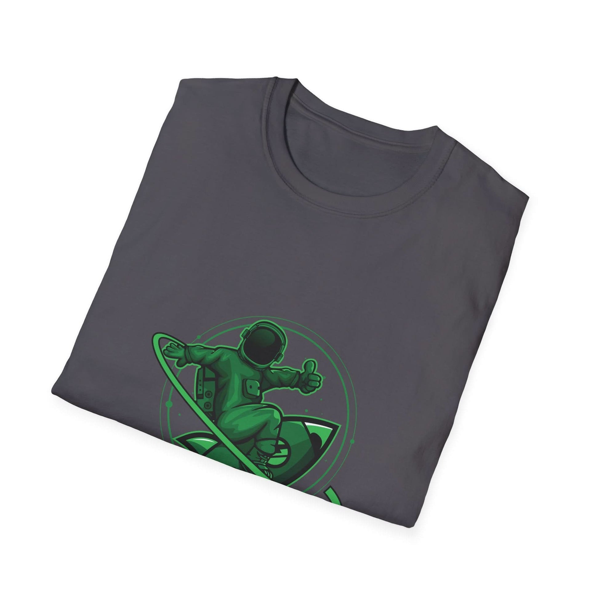Green Astronaut Flying in Space - Mleem
