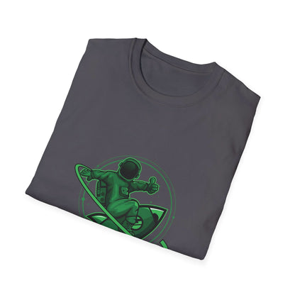 Green Astronaut Flying in Space - Mleem