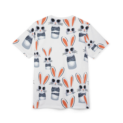 Vibrant Unisex Graphic Tee - Skull & Bunny Art, Vintage Shirt, Hippie Style, Festival Wear, Unique Gift