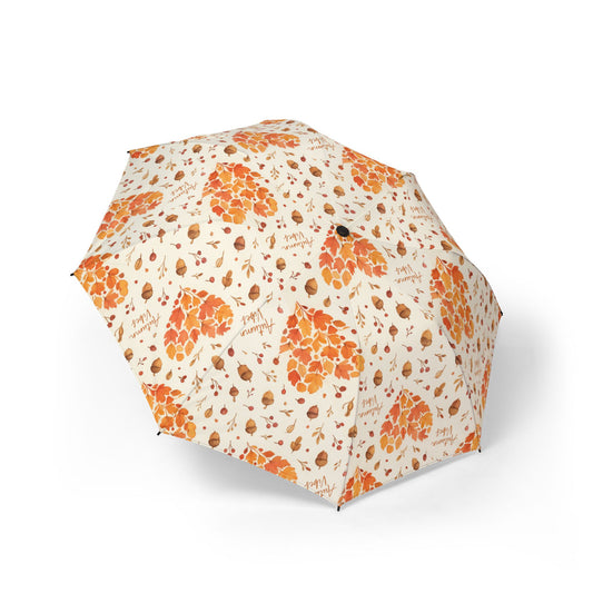 Charming Floral Umbrella, Cute Umbrella for Rainy Days, Unique Gift for Her, Lightweight Travel Umbrella, Heart Patterned Canopy