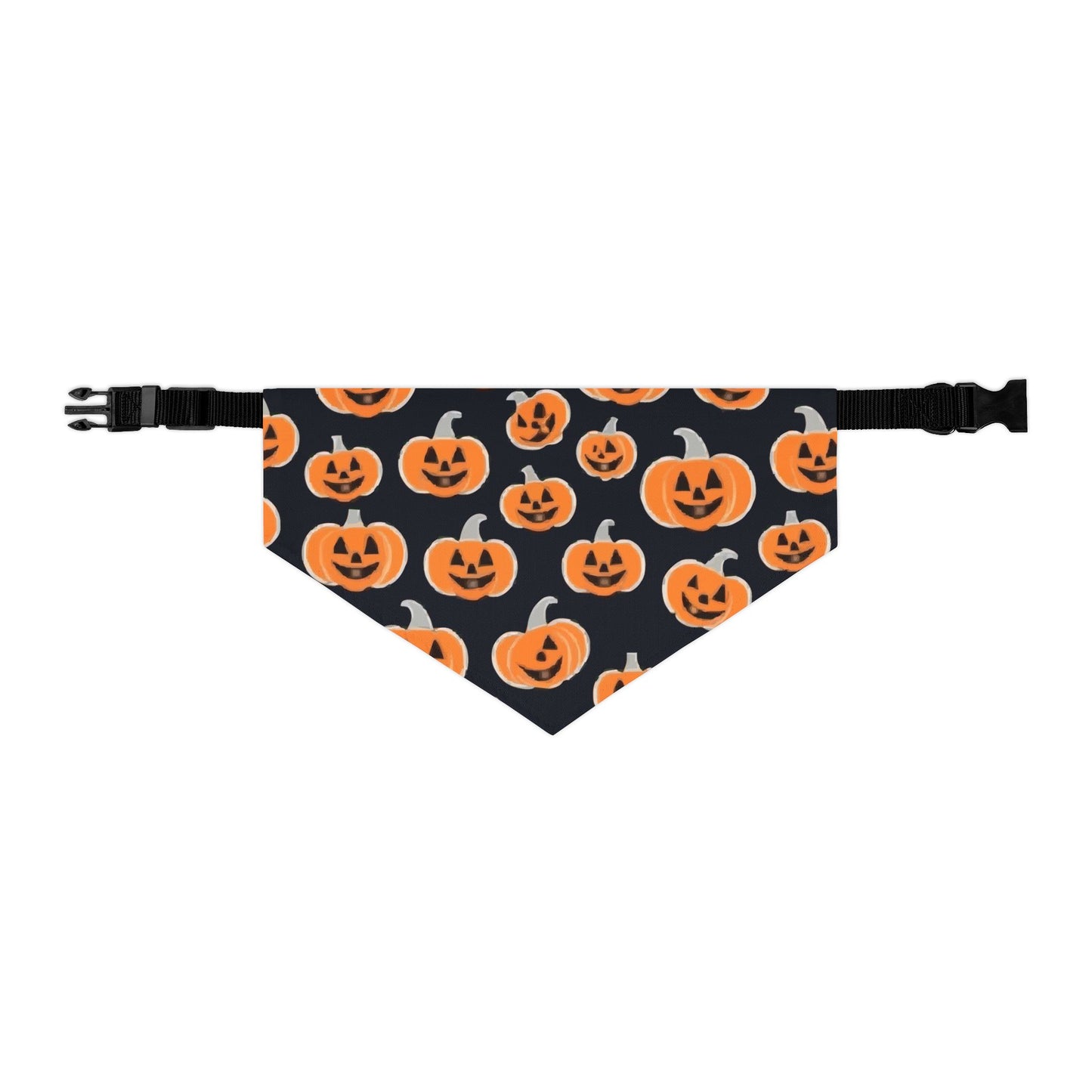 Pumpkin Print Pet Bandana Collar, Halloween Dog Accessory, Spooky Pet Fashion, Fall Outfit for Dogs, Dog Costume, Pet Halloween Gear