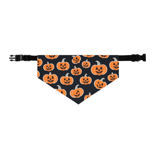 Pumpkin Print Pet Bandana Collar, Halloween Dog Accessory, Spooky Pet Fashion, Fall Outfit for Dogs, Dog Costume, Pet Halloween Gear