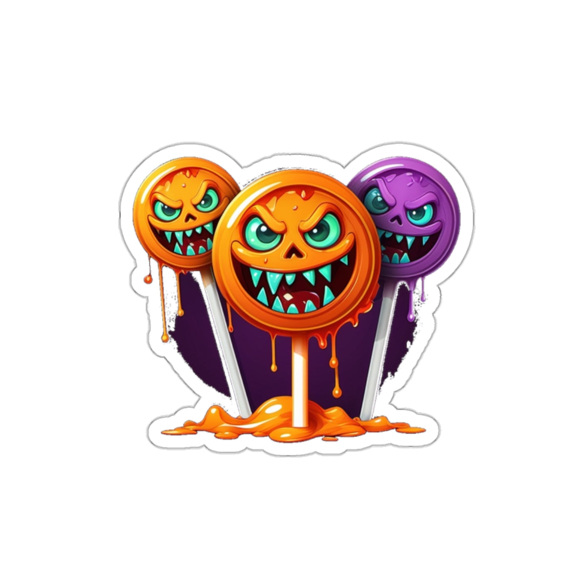 Halloween Die-Cut Stickers, Cute Halloween Decor, Spooky Stickers for Laptops, Trick-or-Treat Decor, Gift for Halloween Lovers
