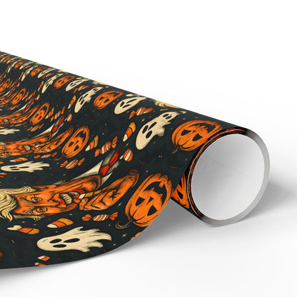 Festive Wrapping Paper for Halloween, Holiday Gift Wrap, Spooky Themed Paper, Trick-or-Treat Wrapping, Unique Present Decor