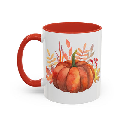 Cozy Pumpkin Accent Coffee Mug | Fall Decor, Gift for Autumn Lovers, Thanksgiving Mug, Pumpkin Spice Latte Cup, Holiday Drinkware