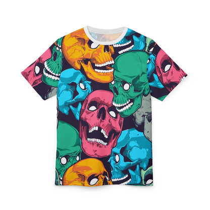 Colorful Skull Graphic Tee, Unisex T-Shirt, Halloween Apparel, Festival Wear, Edgy Street Style, Unique Gift