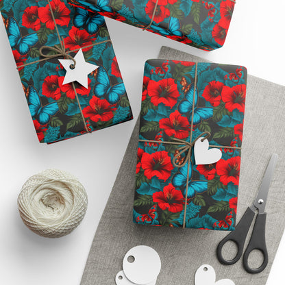 Vibrant Floral Wrapping Paper, Gift Wrap for Birthdays, Holidays, Celebrations, Unique Home Decor, Craft Projects