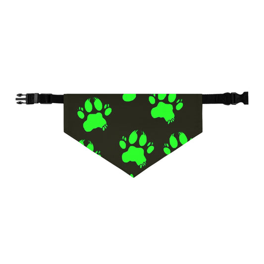 Glow-in-the-Dark Pet Bandana Collar | Funky Dog Accessory for Pet Lovers, Halloween Costume, Night Walks, Gift for Dog Owners