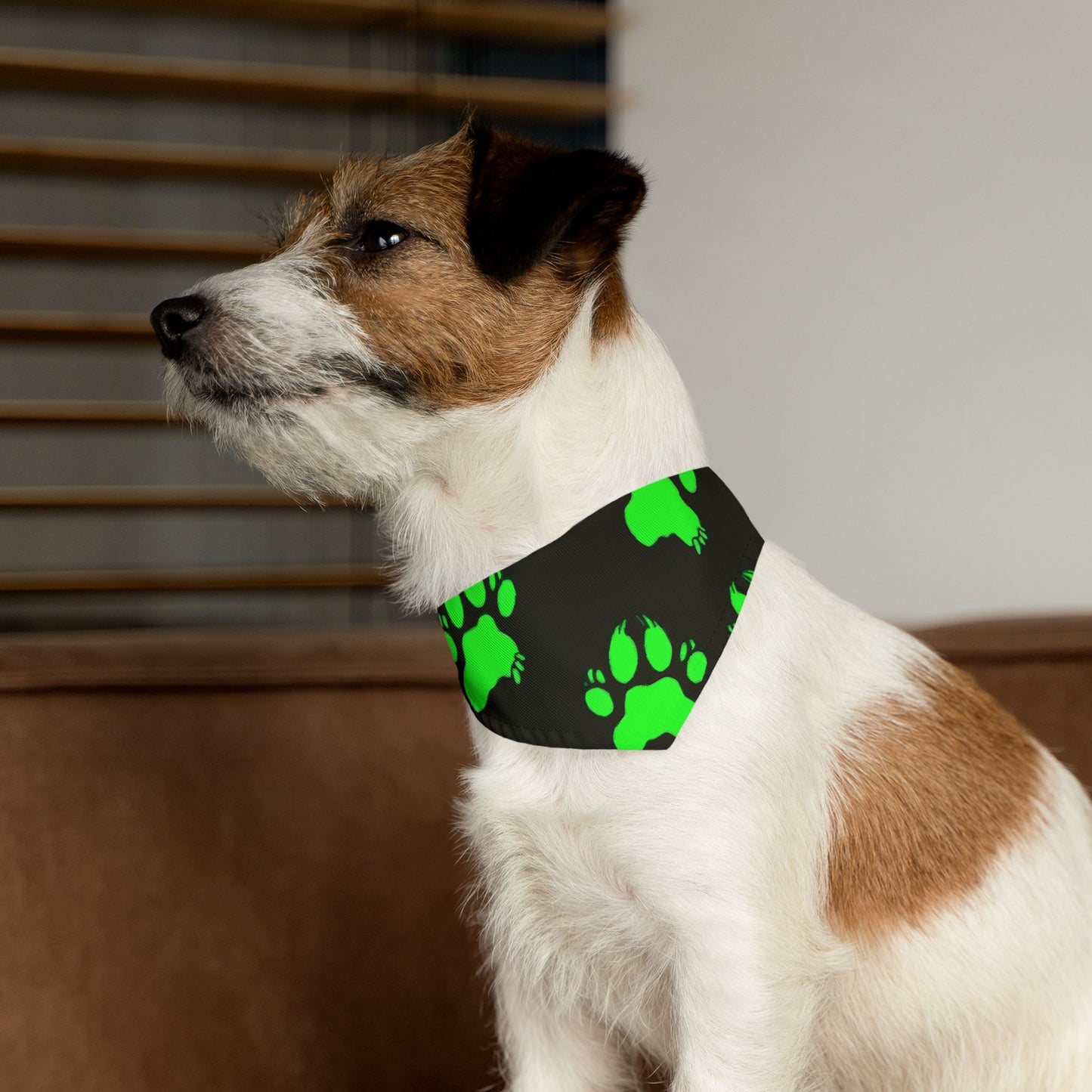 Glow-in-the-Dark Pet Bandana Collar | Funky Dog Accessory for Pet Lovers, Halloween Costume, Night Walks, Gift for Dog Owners