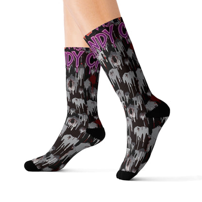 Sublimation Socks - Spooky Ghost Design, Perfect for Halloween, Unique Gift for Friends, Fun Novelty Wear, Cozy Home Accessories