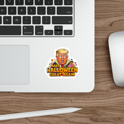 Halloween-Themed Die-Cut Stickers, Fun Party Favors, Laptop Decor, Seasonal Decor, Make Halloween Great Again