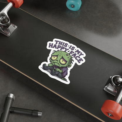 Zombie Humor Die-Cut Stickers - Quirky, Funny Surface Decor for Laptops, Water Bottles, Notebooks, Gifts & Halloween