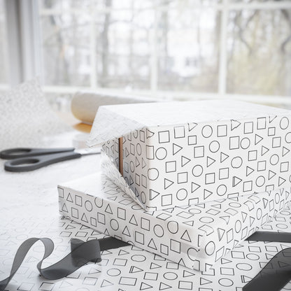 Chic Minimalist Wrapping Paper, Modern Gift Wrap, Geometric Patterns, Eco-Friendly Gift Packaging, Perfect for All Occasions