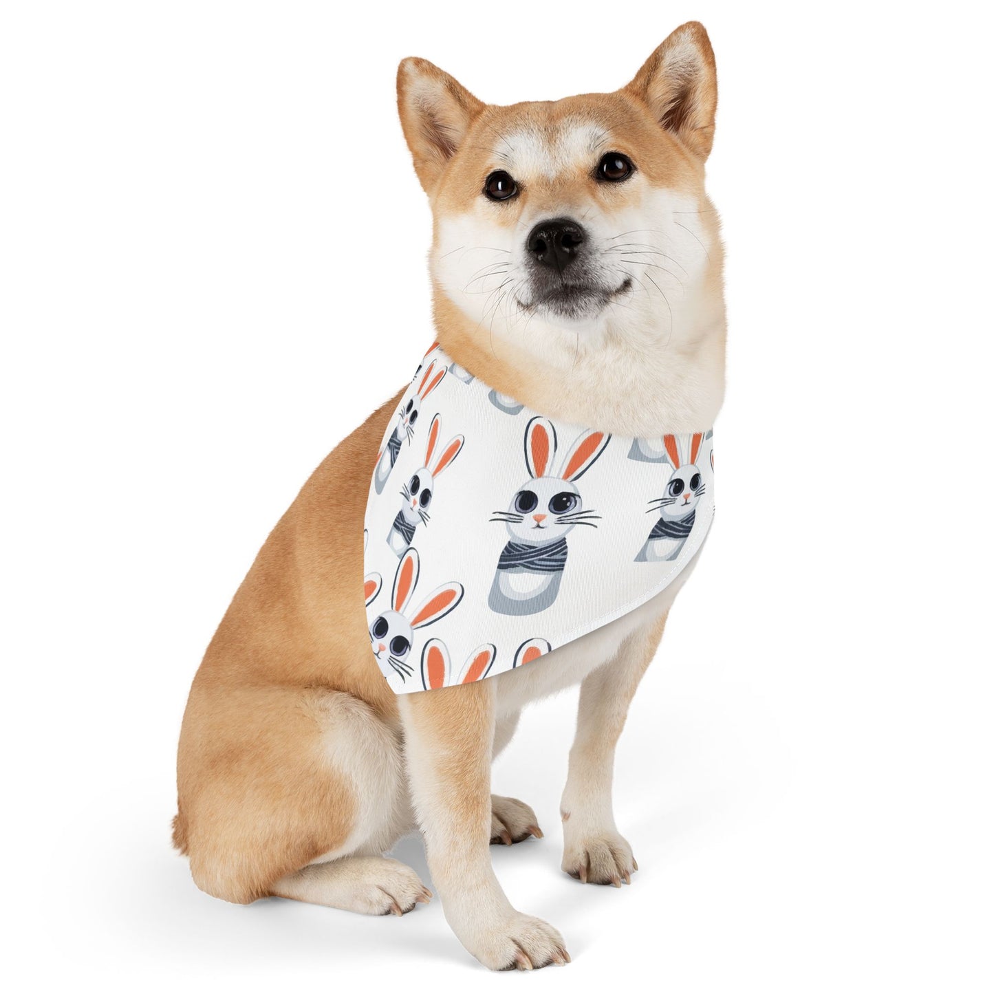 Charming Pet Bandana Collar for Dogs, Playful Bunny Design, Cute Gift for Pet Lovers, Perfect for Spring Celebrations