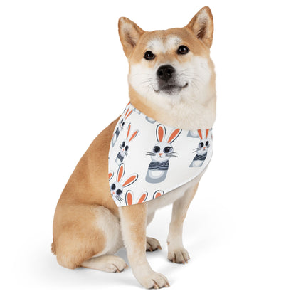 Charming Pet Bandana Collar for Dogs, Playful Bunny Design, Cute Gift for Pet Lovers, Perfect for Spring Celebrations
