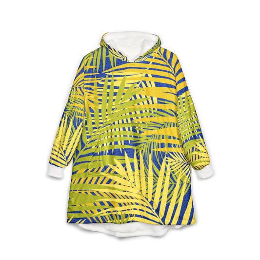 Tropical Hooded Blanket, Cozy Wearable Blanket