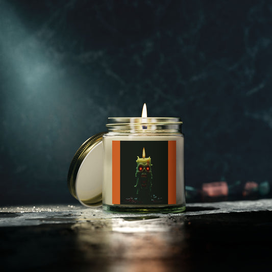 Coconut Apricot Candle with Spooky Vibe, Halloween Decor, Unique Gift, Cozy Atmosphere, Candle for Relaxation