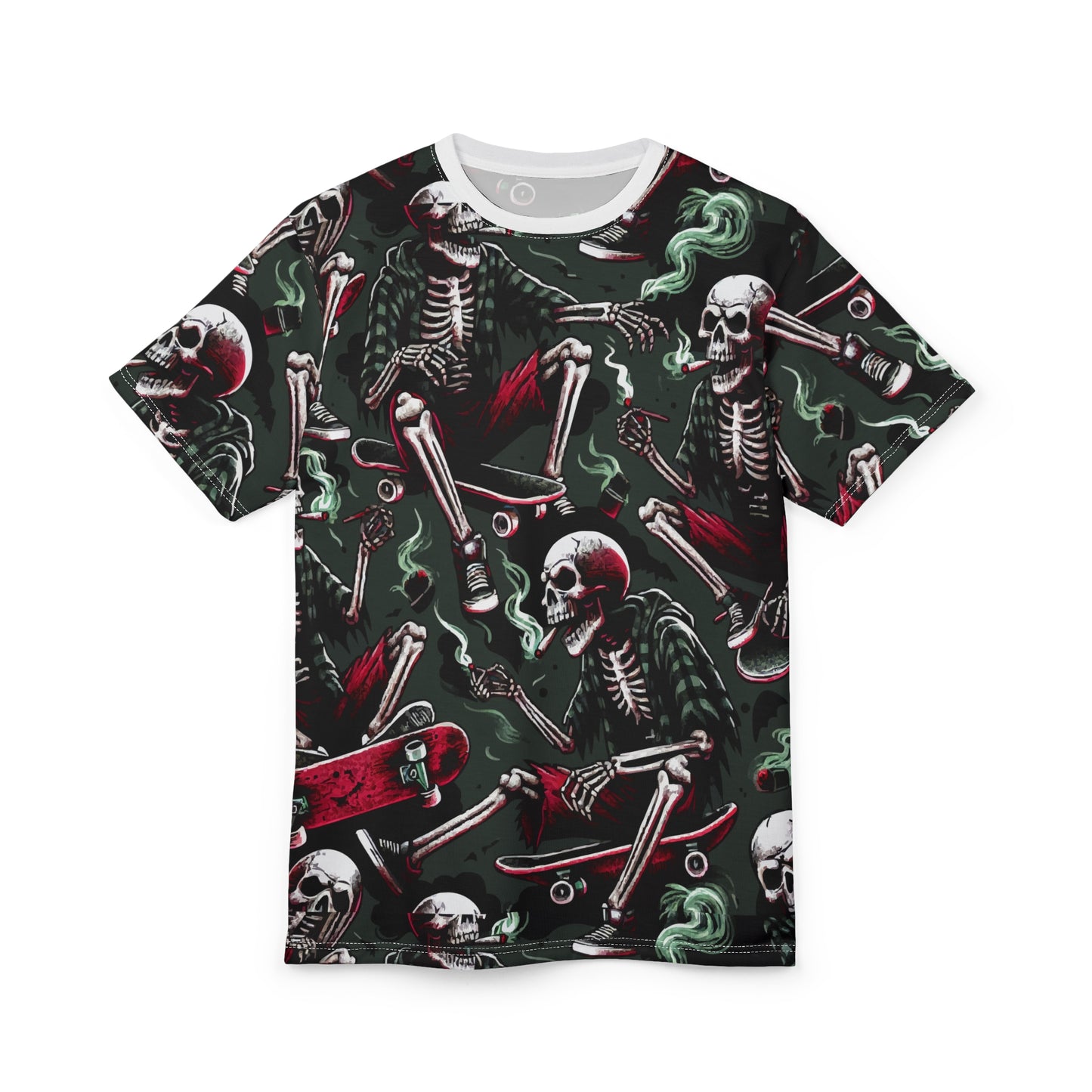 Skate Crew Unisex Tee, Edgy Skeleton Shirt, Cool Graphic T-Shirt, Streetwear Fashion, Gift for Skaters, Halloween Apparel