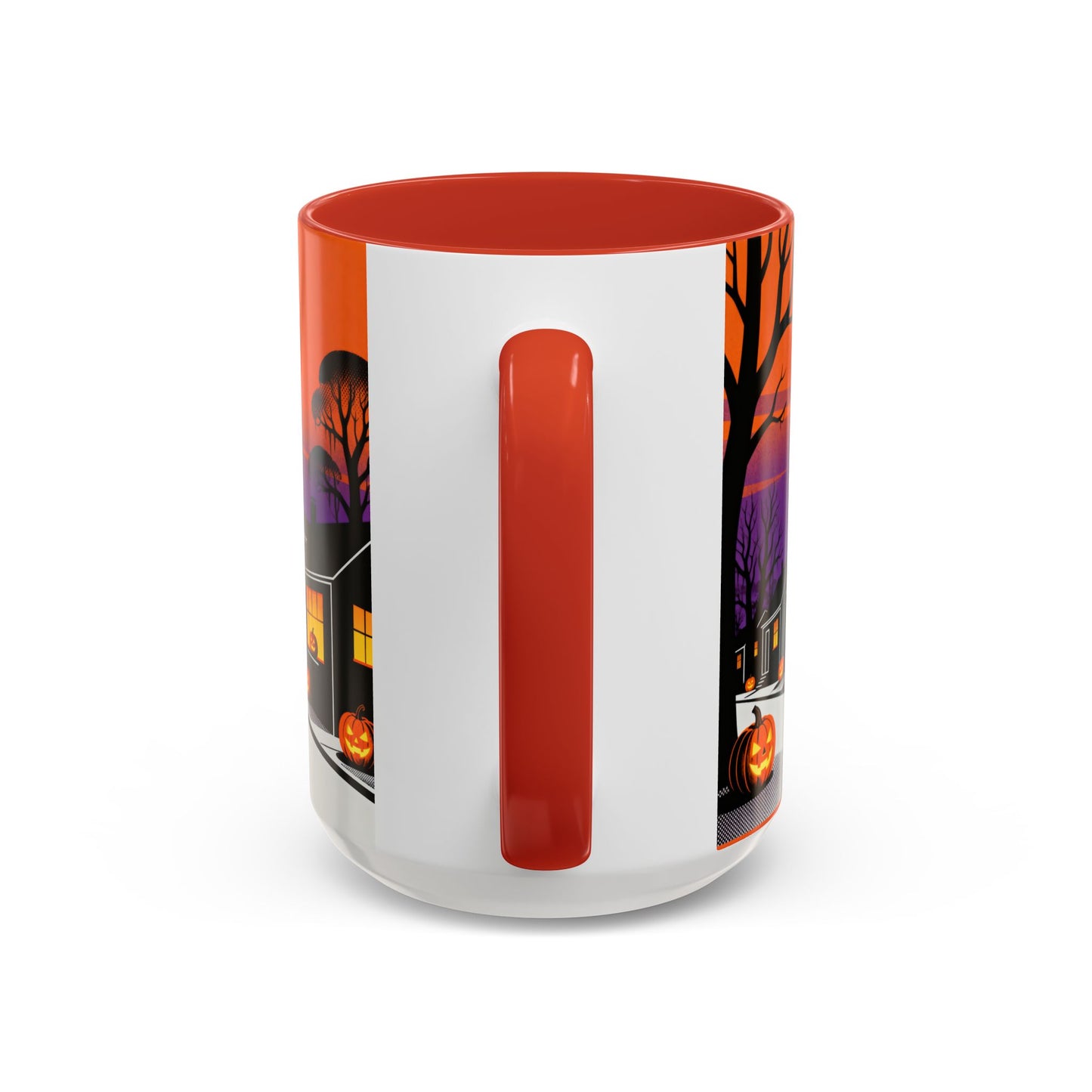 Halloween-Themed Accent Coffee Mug, Spooky Autumn Decor, Pumpkin Coffee Cup, Fall Gift, October Celebration