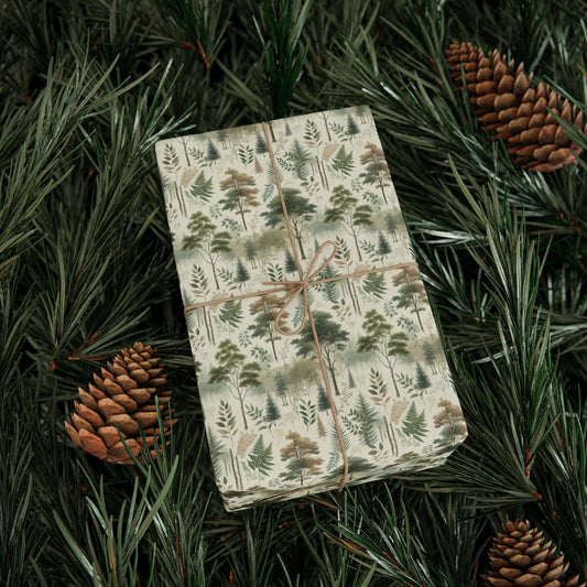 Nature-Inspired Wrapping Paper, Eco-Friendly Gift Wrap, Floral Gift Wrap, Holiday Gift Wrap, Sustainable Wrapping Paper
