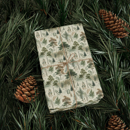 Nature-Inspired Wrapping Paper, Eco-Friendly Gift Wrap, Floral Gift Wrap, Holiday Gift Wrap, Sustainable Wrapping Paper
