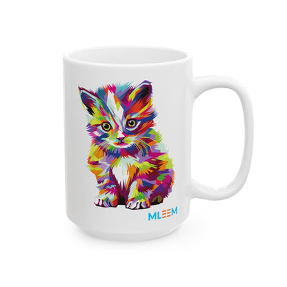 Vibrant Animal Ceramic Mug For Cat Lovers