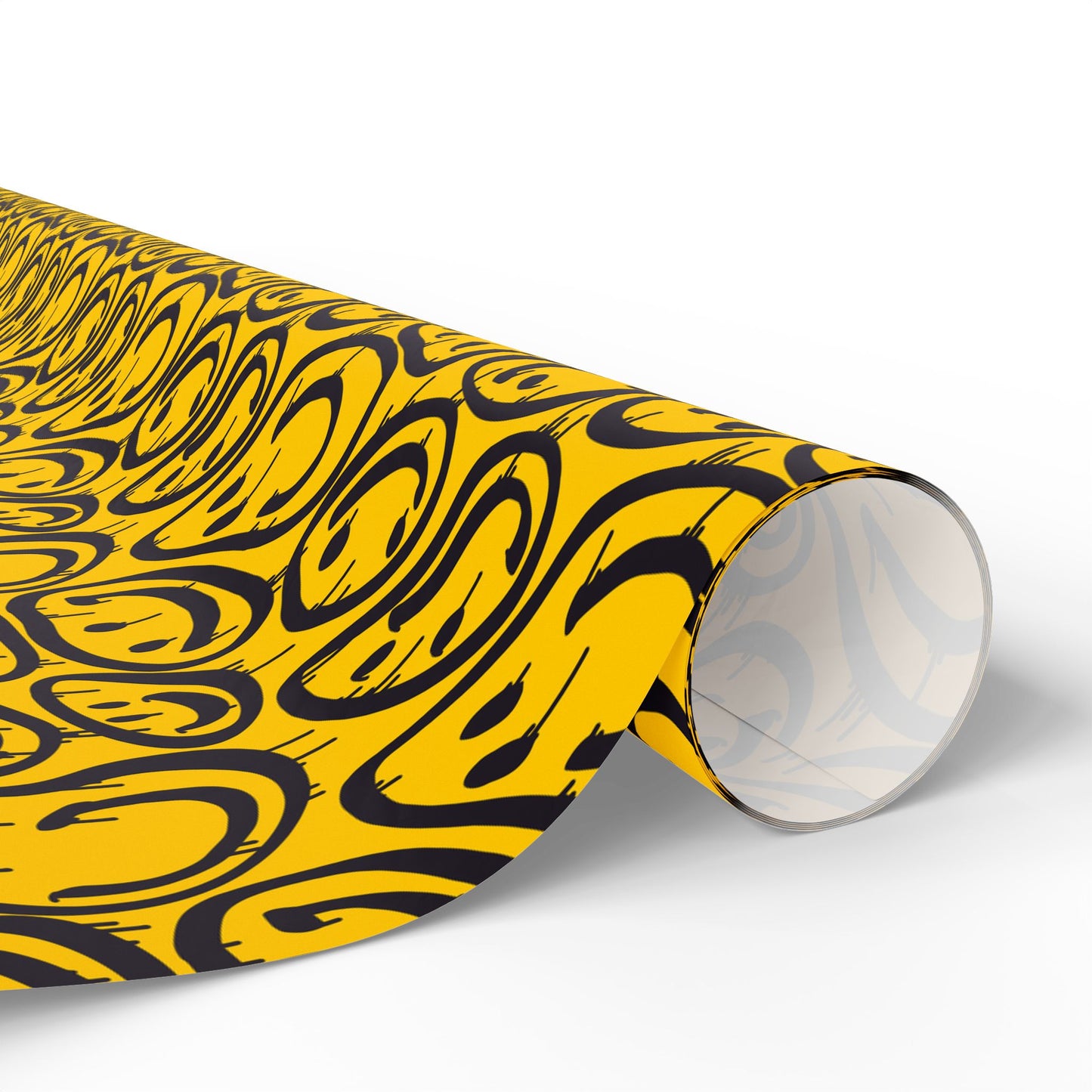 Stylish Wrapping Paper Roll, Unique Gift Wrap for Birthdays, Holidays, Anniversaries, DIY Crafts, Yellow Black Design