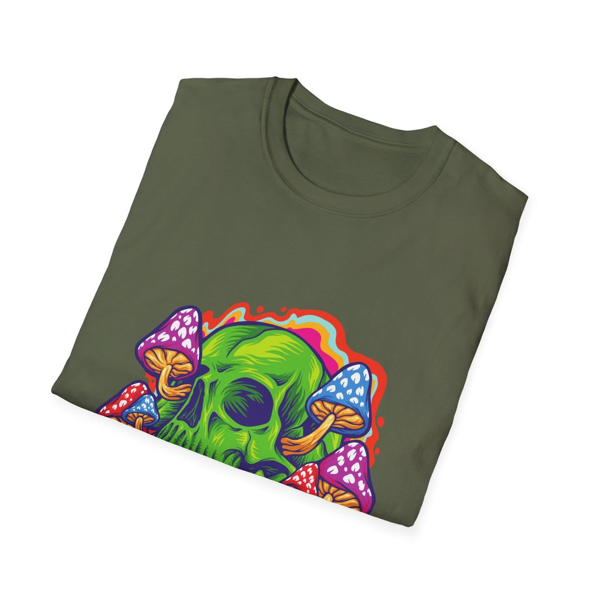 Psychedelic Skull with Mushrooms - Mleem