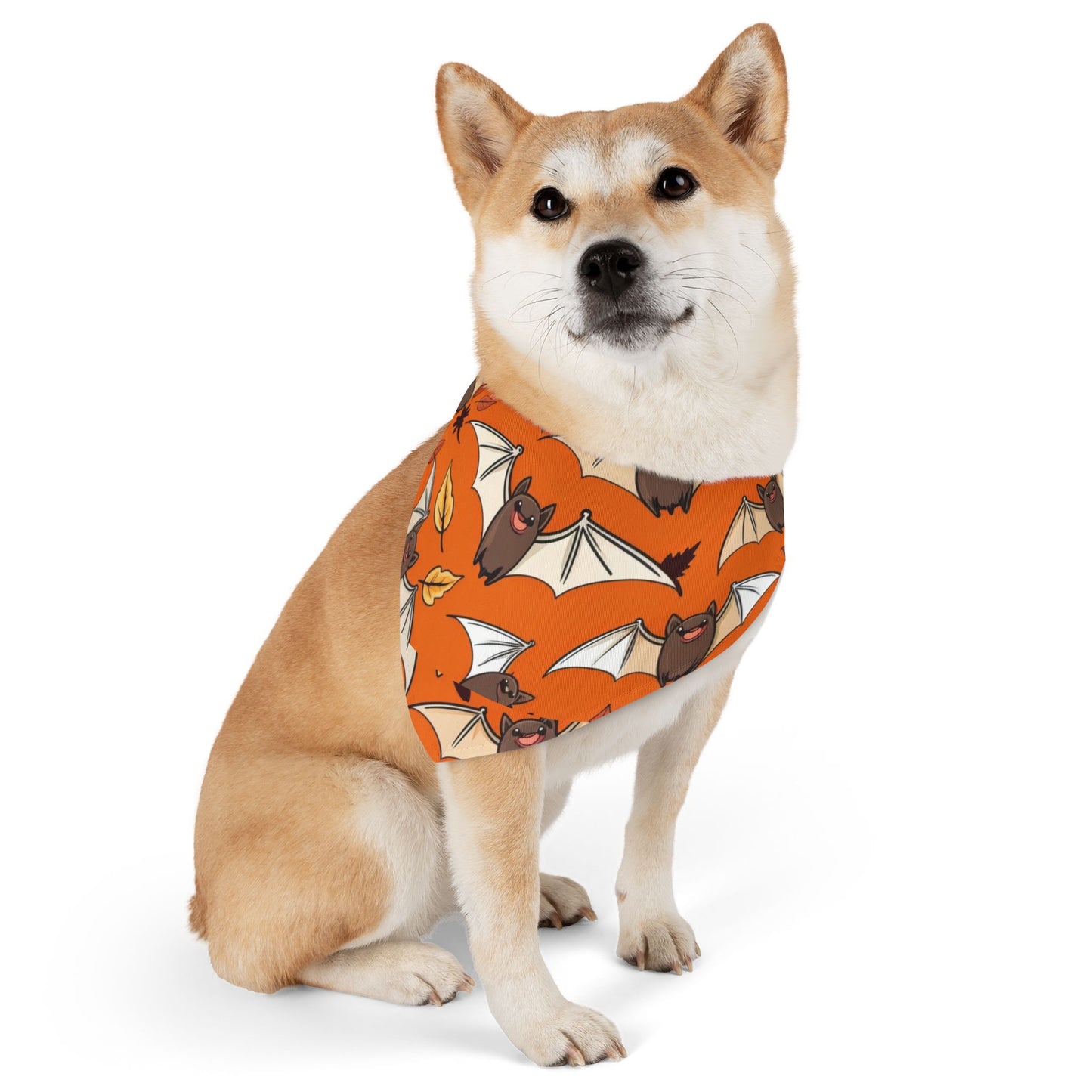 Cute Halloween Pet Bandana Collar, Dog Accessories, Pet Costume, Bat Print, Fall Pet Gear