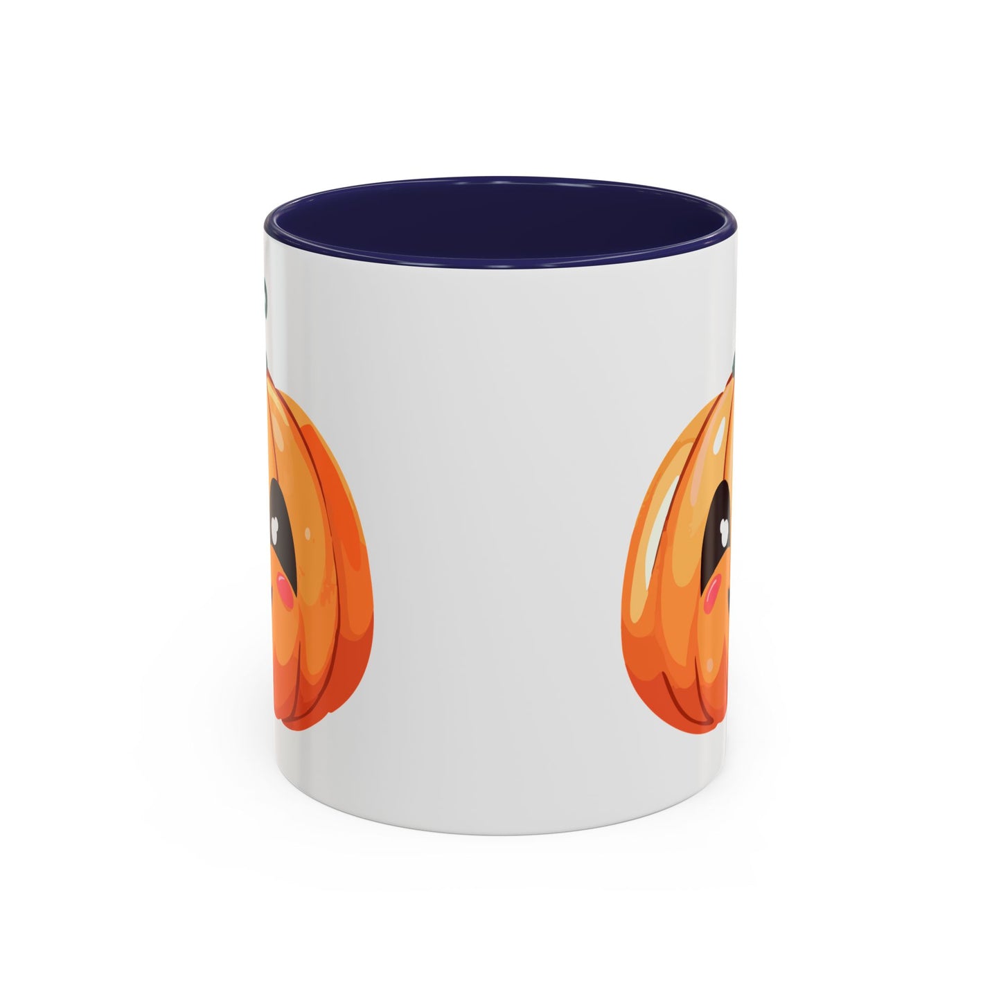 Cute Pumpkin Accent Coffee Mug for Fall, Halloween Decor, Gift for Coffee Lovers, Autumn Kitchenware, Seasonal Drinkware