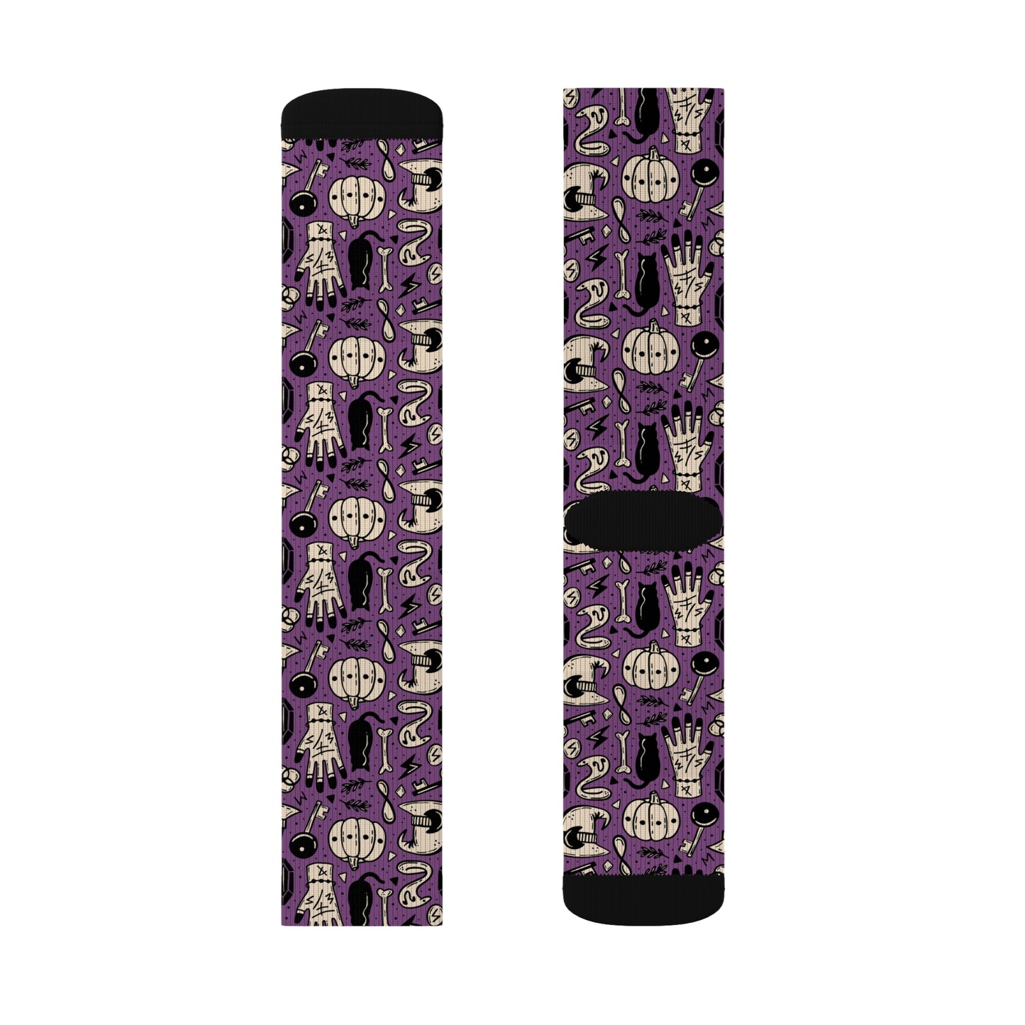 Mystical Patterned Socks, Unique Gift for Occult Lovers, Halloween Accessories, Cozy Footwear, Spooky Vibe