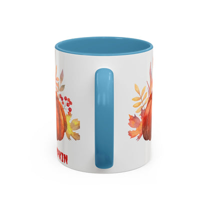 Cozy Pumpkin Accent Coffee Mug | Fall Decor, Gift for Autumn Lovers, Thanksgiving Mug, Pumpkin Spice Latte Cup, Holiday Drinkware