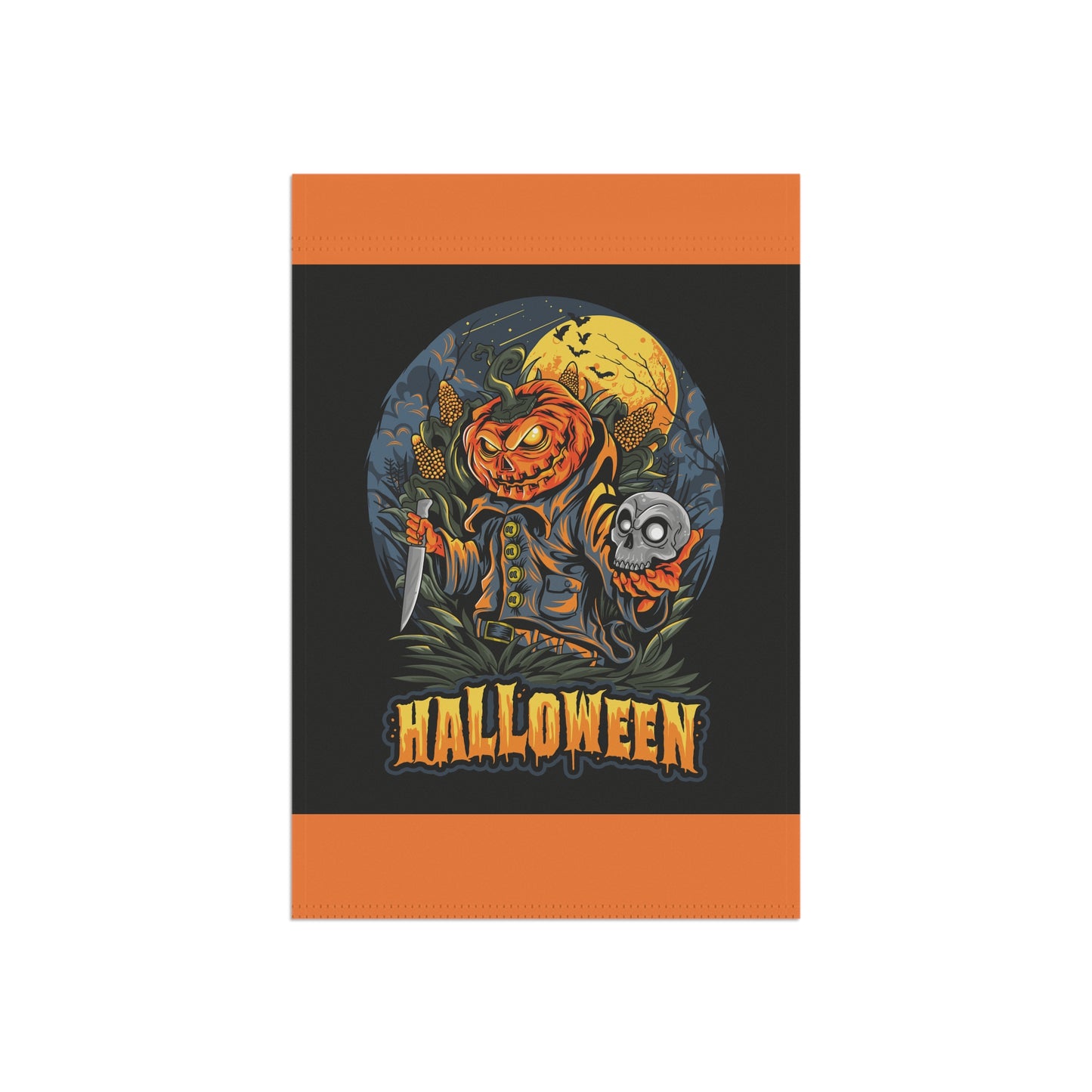 Halloween Garden Banner, Autumn Decor, Pumpkin Flag, Outdoor Halloween Decoration, Festive Yard Sign