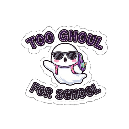 Ghostly School Die-Cut Stickers - Whimsical Decor, Laptop Stickers, Halloween Fun, Cute Back to School Accessories, Spooky Gifts