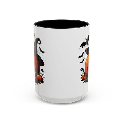 Halloween Pumpkin Accent Coffee Mug – Perfect for Fall, Autumn, Spooky Season, Gift for Coffee Lovers, Home Decor