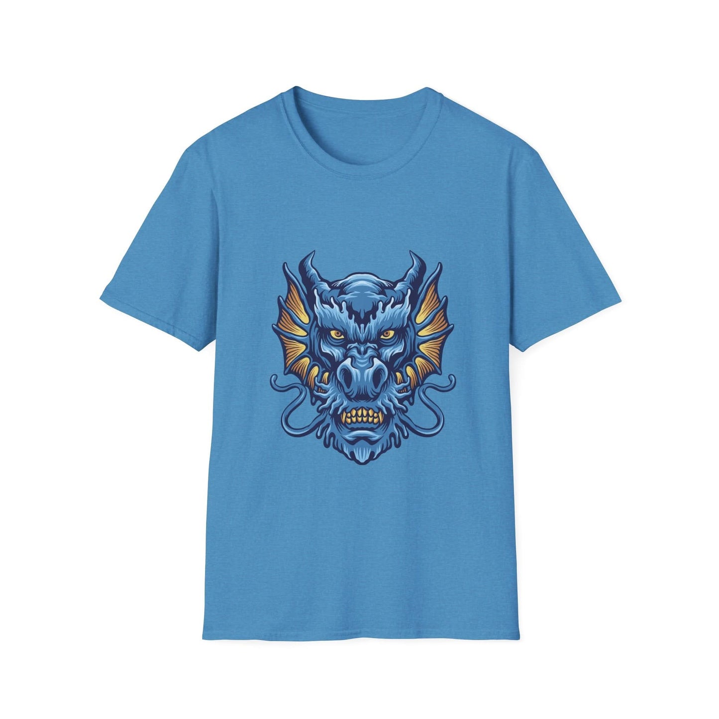 Blue Angry Dragon Head Mascot - Mleem