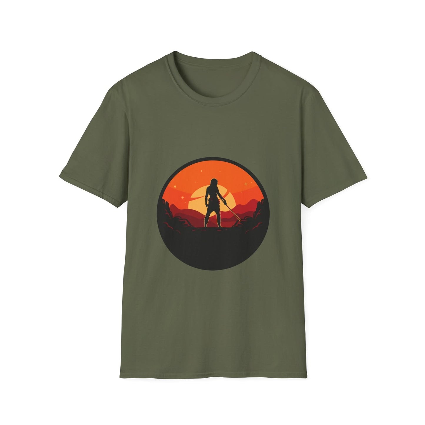 Swordsman With Sunset Background - Mleem