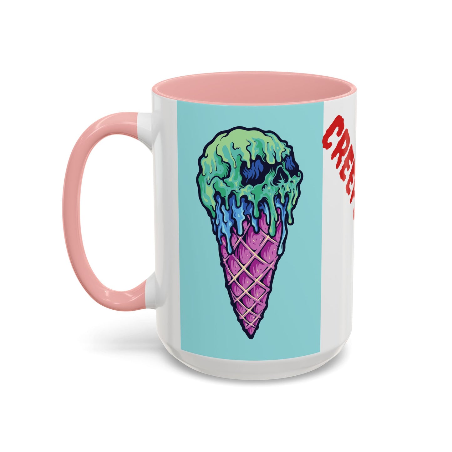 Creepy Ice Cream Mug - Perfect for Halloween, Unique Gift for Coffee Lovers, Spooky Decor, Creepscream Design, Fun Kitchenware
