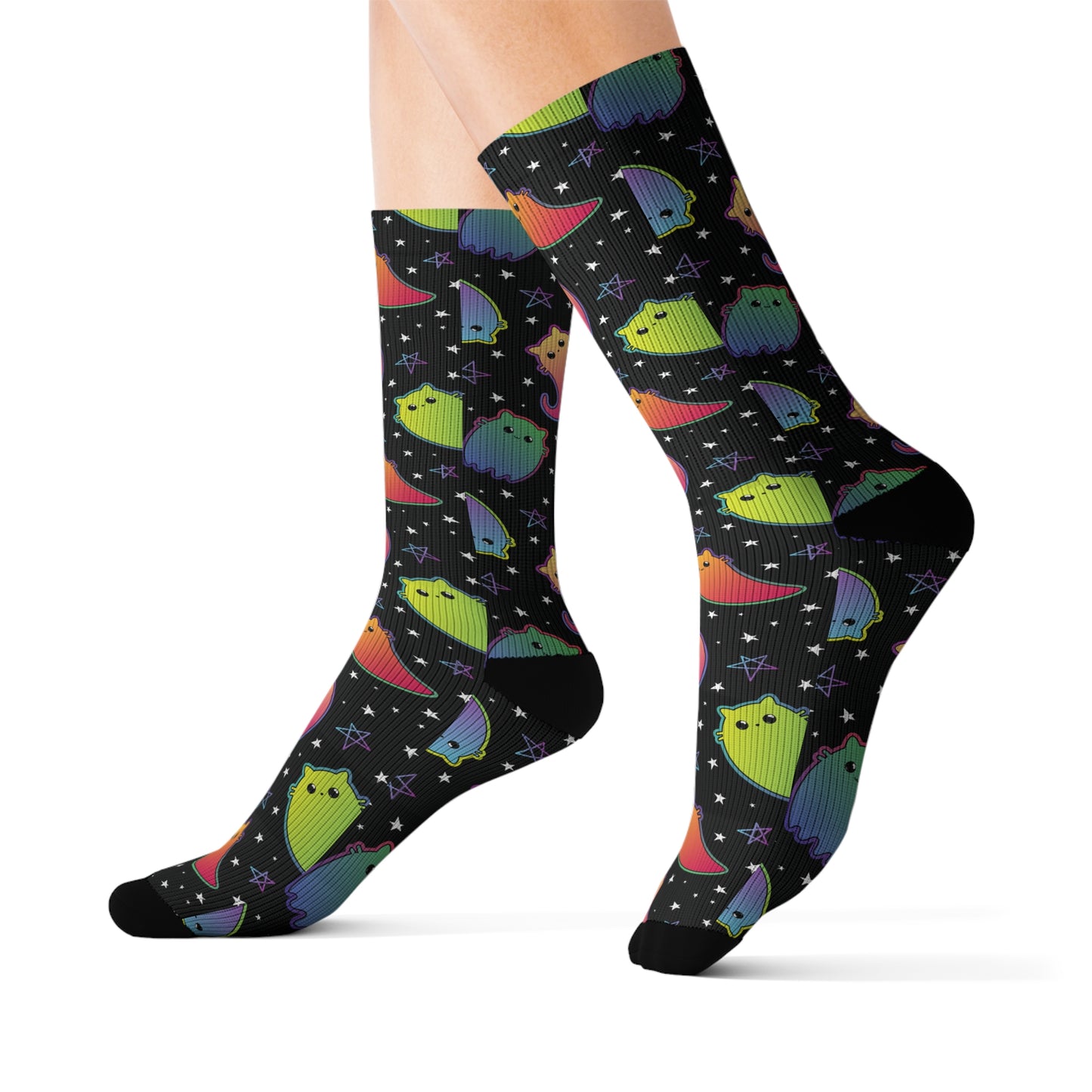 Colorful Cosmic Socks, Fun Socks for Kids and Adults, Unique Gift for Space Lovers, Party Accessories, Trendy Everyday Wear