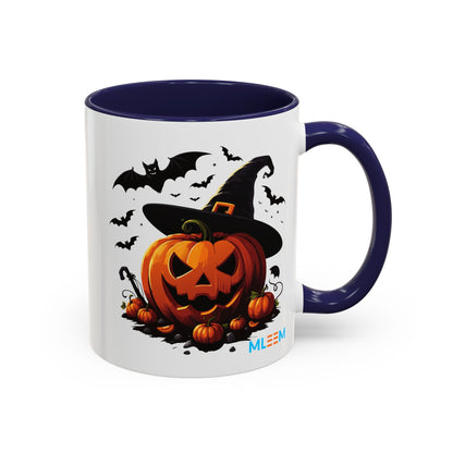 Halloween Pumpkin Accent Coffee Mug – Perfect for Fall, Autumn, Spooky Season, Gift for Coffee Lovers, Home Decor