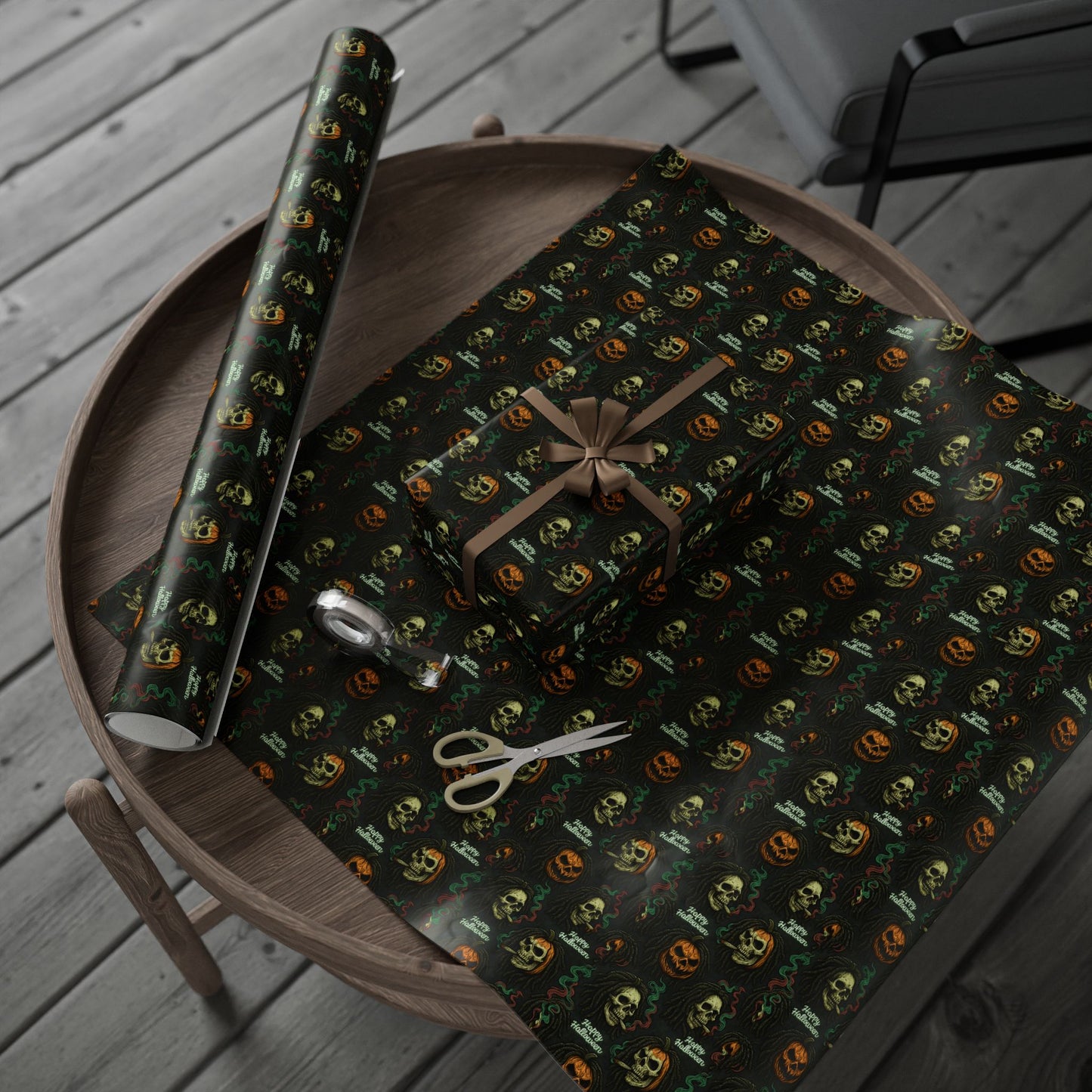 Gothic Halloween Wrapping Paper, Spooky Gift Wrap for October Celebrations, Scary Patterned Gift Wrap, Unique Holiday Wrap, Fun [...]