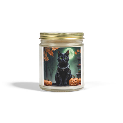 Halloween Cat Scented Candle, Cozy Home Decor, Gift for Cat Lovers, Fall Fragrance, Halloween Decoration, Aromatherapy Candle