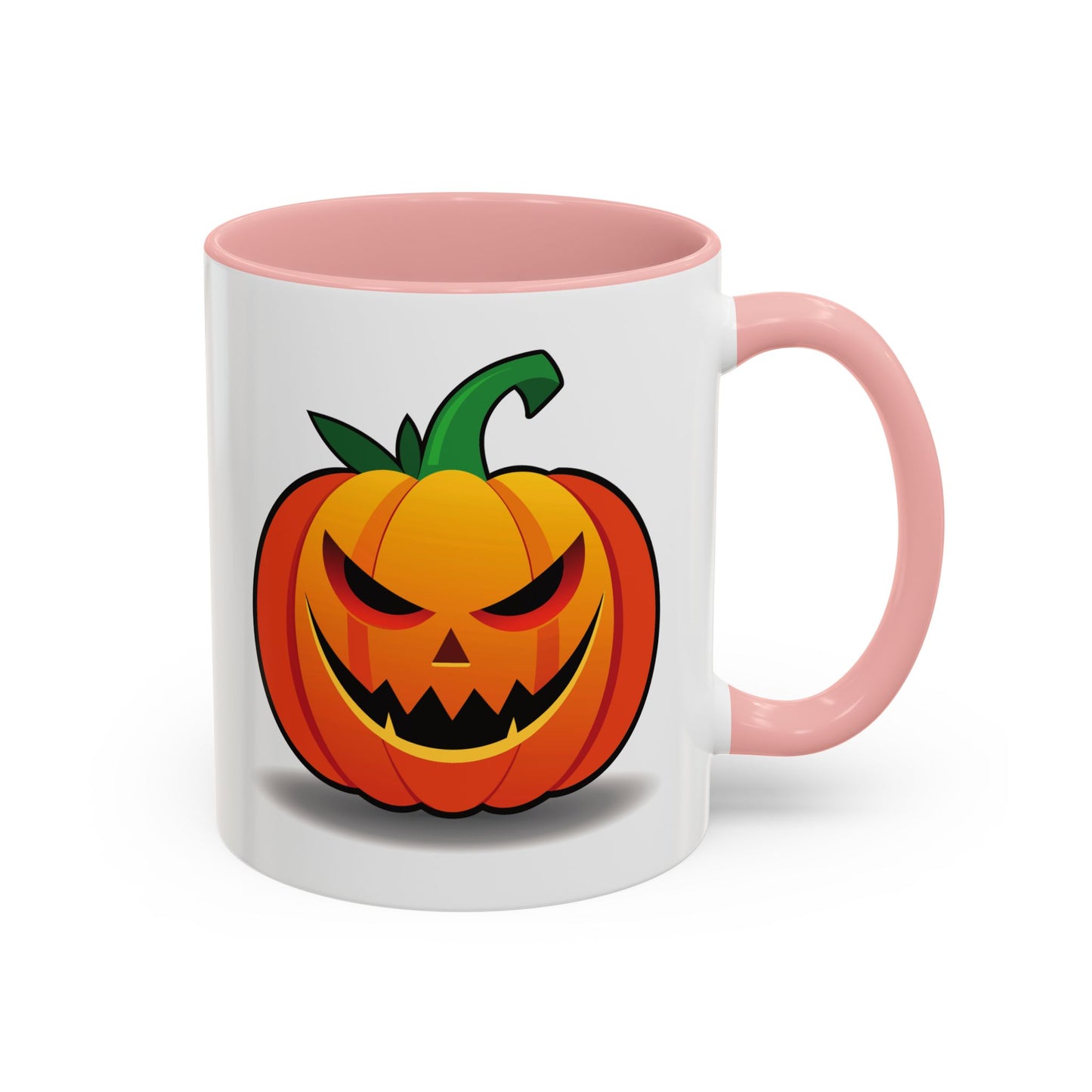 Halloween Pumpkin Accent Mug | Spooky Coffee Cup | Fall Decor | Pumpkin Art | Gift for Halloween Lovers, 11oz, 15oz