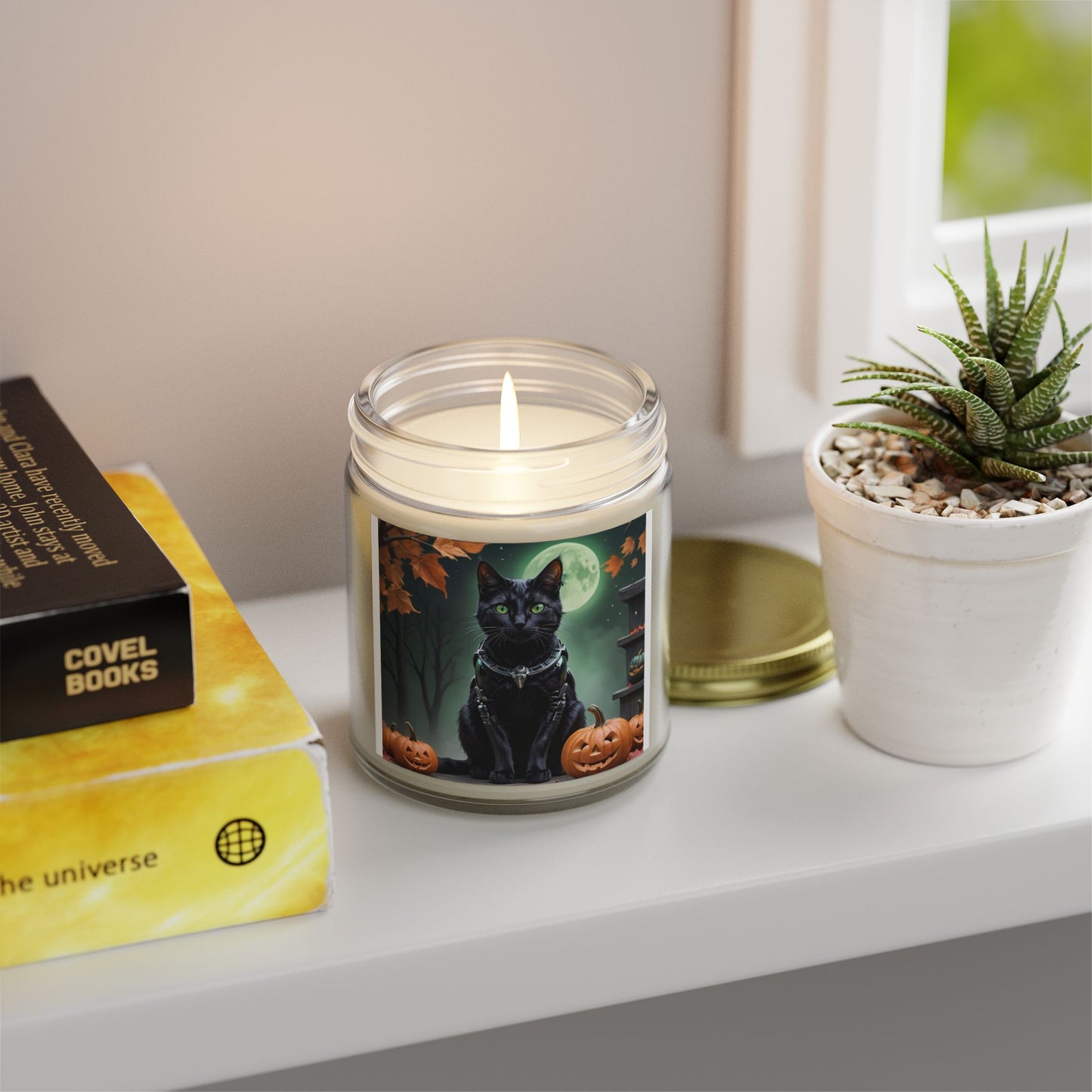 Halloween Cat Scented Candle, Cozy Home Decor, Gift for Cat Lovers, Fall Fragrance, Halloween Decoration, Aromatherapy Candle