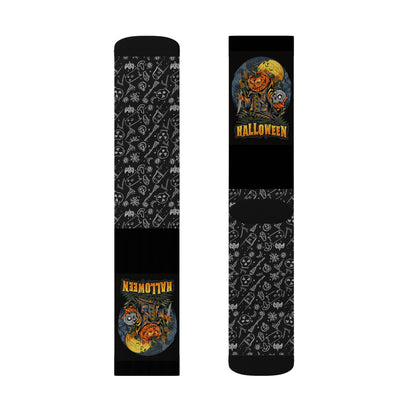 Halloween Themed Sublimation Socks for Spooky Vibes, Perfect for Costume Parties, Trick or Treat, Gift for Horror Fans