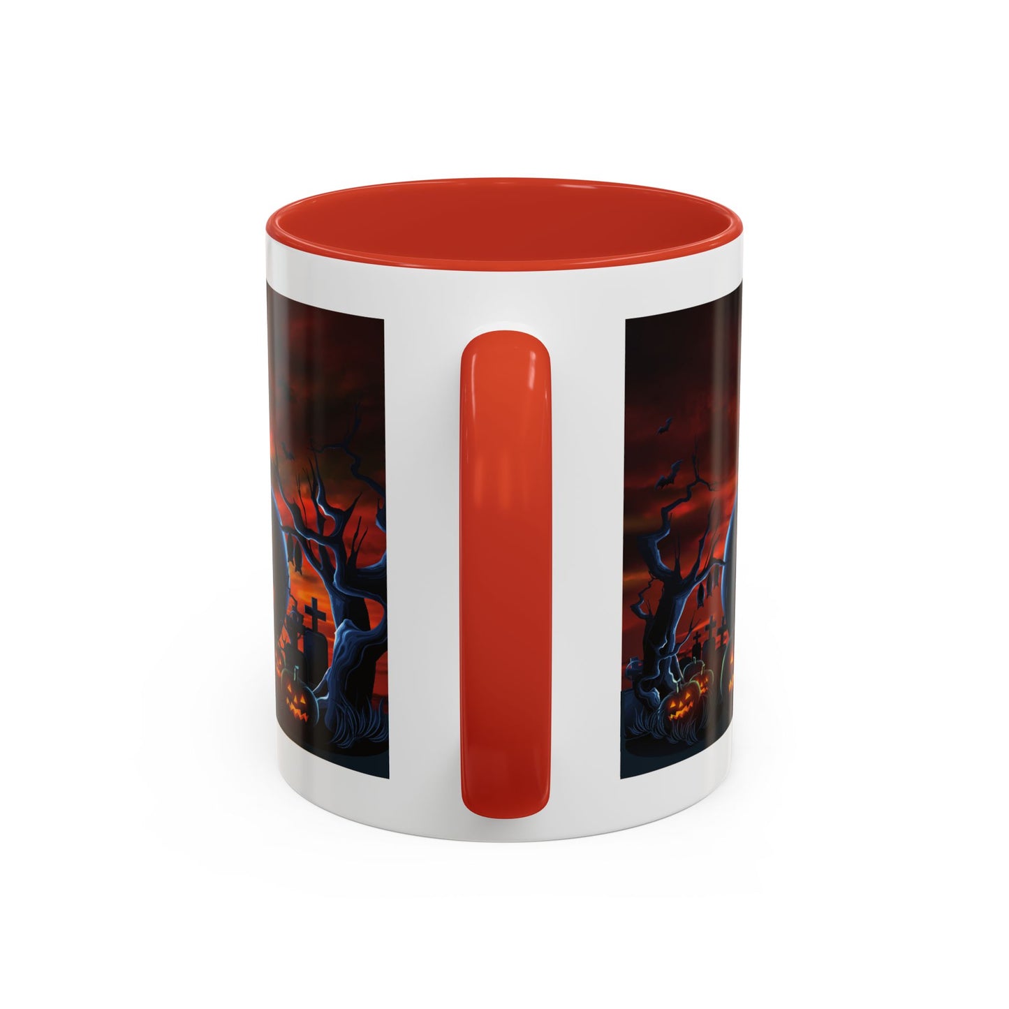 Halloween Pumpkin Accent Mug, Spooky Coffee Cup, Fall Decor, Trick or Treat Gift, Dark Themed Drinkware, Halloween 2023,
