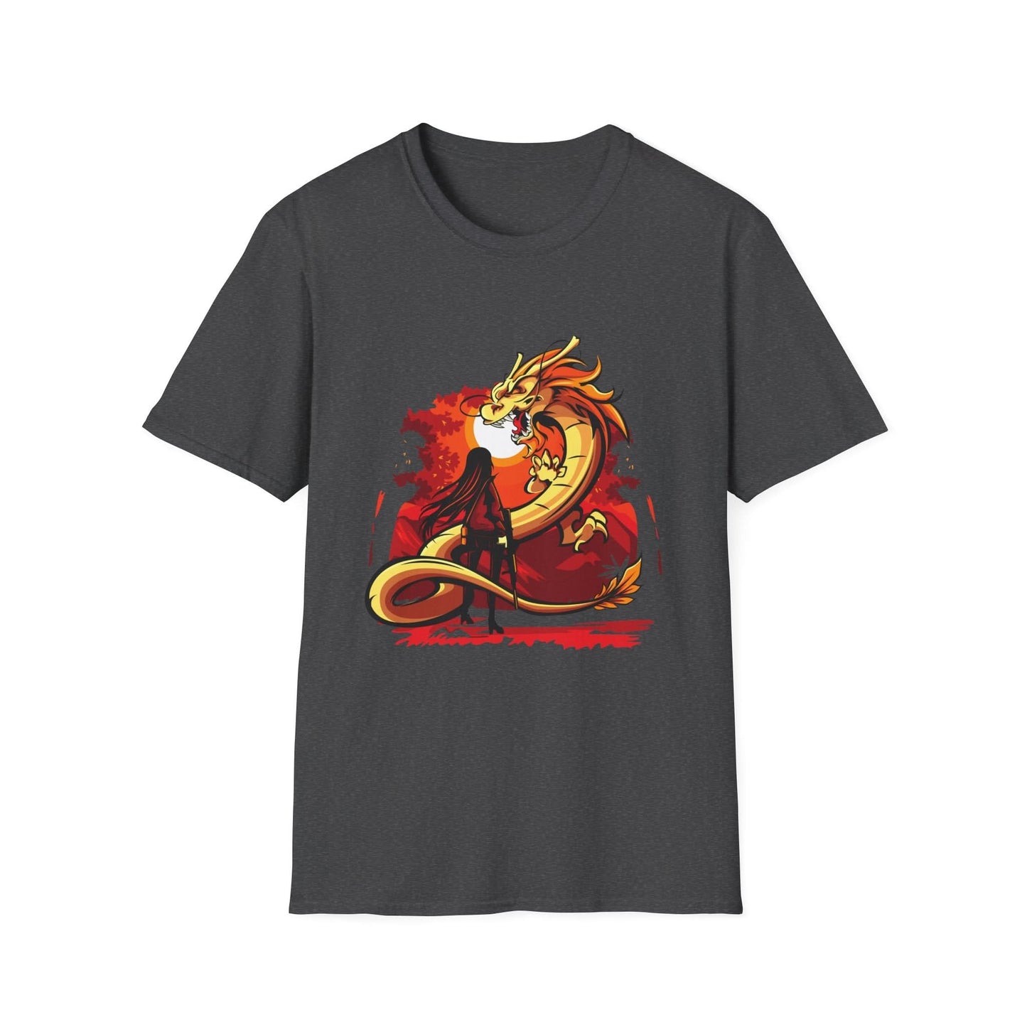 Girl Facing A Dragon - Mleem